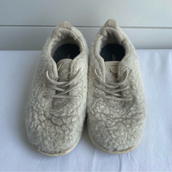 ALLBIRDS Smallbirds Wool Runners FluffsShoes Little Kids 10.5 Natural White - Picture 2 of 12